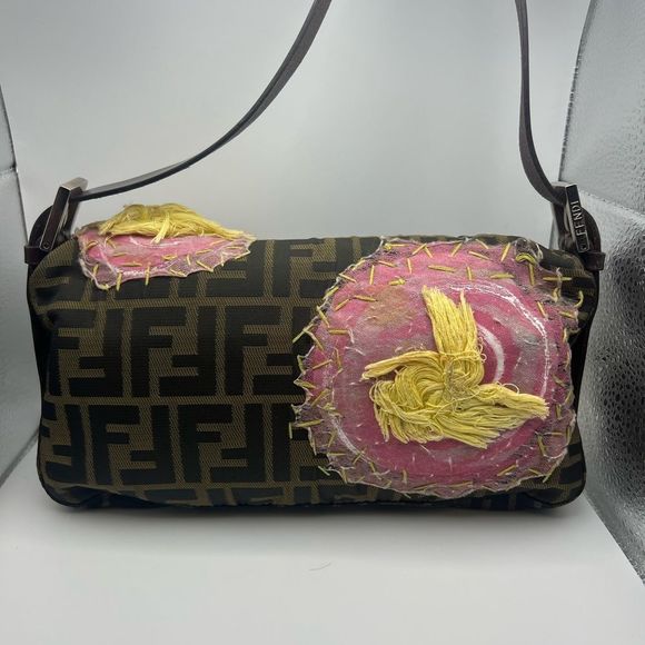 Fendi Zucca Floral Baguette - Picture 4 of 11